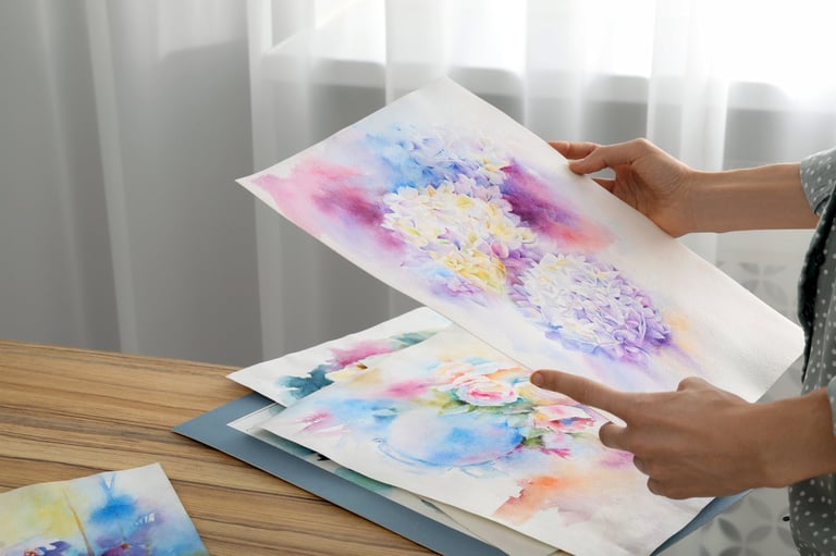 Watercolor flower painting